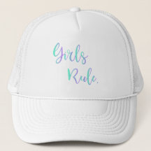 Girls Rule Inspirational Typografy Cool