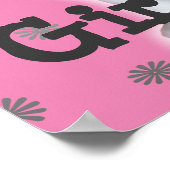 "Girl's Rule" Katze Tiara Poster (Ecke)