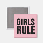 GIRLS RULE Kühlschrankmagnets Magnet (Vorderseite/Rückseite)
