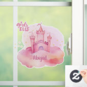 Girls Rule Palace anpassbares Portrait Fensteraufkleber (Zuhause)
