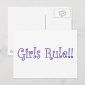 Girls Rule! Postkarte (Vorne/Hinten)