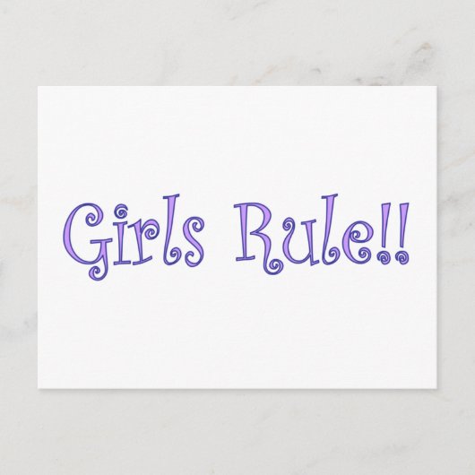 Girls Rule! Postkarte (Vorderseite)