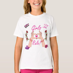 Girls Rule Ruffle T - Shirt