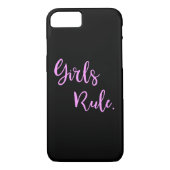 Girls Rule Typografy, Cool Black Case-Mate iPhone Hülle (Rückseite)