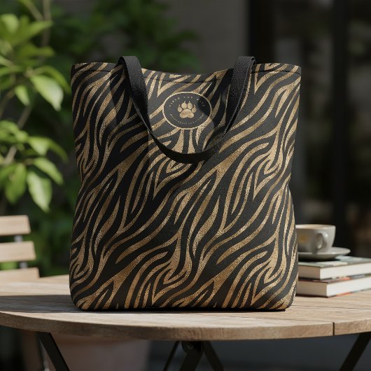 Girls Run Wild Bachelorette Zebra Blk Gold ID1151 Tasche