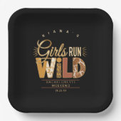 Girls Run Wild Safari Bachelorette ID1148 Pappteller (Vorderseite)