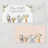 Girls Safari Animals Windeln Karte einfügen (Vorne/Hinten)