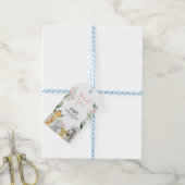 Girls Safari Floral Wreath Baby Dusche Vielen Dank Geschenkanhänger (Mit Garn)