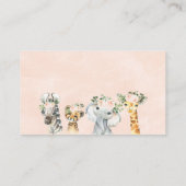 Girls Safari Tiere schätzen die Anzahl der Kartene Begleitkarte (Rückseite)