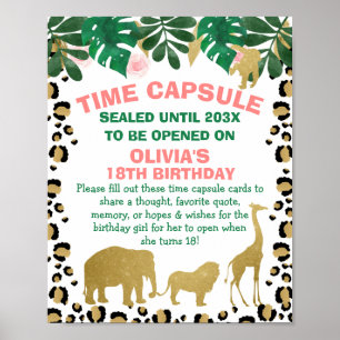 Girls Safari Time Kapsel 8 x 10 Zoll signieren Poster