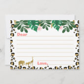 Girl's Safari Wild one Time Capsule Cards Einladung (Vorderseite)