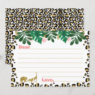 Girl's Safari Wild one Time Capsule Cards Einladung