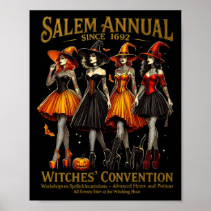 Girls Salem jährlich seit 1692 Hexenkonvention Poster