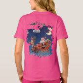 Girls' Santa Rudolph Christmas T-Shirt (Rückseite)