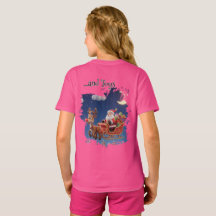 Girls' Santa Rudolph Christmas T-Shirt