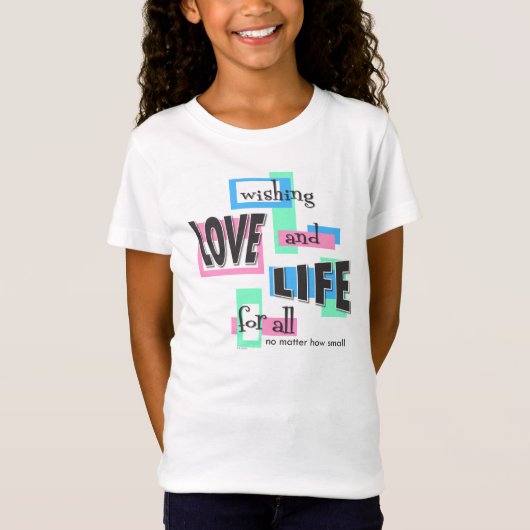 Girls' shirts with a colorful design. (Vorderseite)