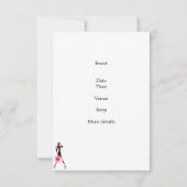 Girls Shopping Party Event Black Einladung (Rückseite)