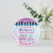 Girls Skate ICE SKATEN Geburtstagsparty Einladung (Stehend Vorderseite)