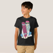 Girls Skate Skateboard Skateboarding Do A Kickflip T-Shirt (Vorne ganz)