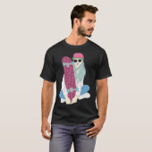 Girls Skate Skateboard Skateboarding Do A Kickflip T-Shirt (Vorne ganz)