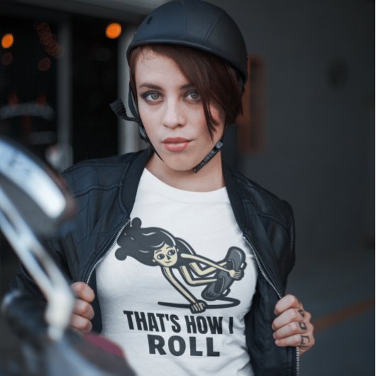 GIRLS SKATEBOARD SKATEBOADER T - SHIRT