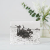 Girls Sledding, 1915 Postkarte (Stehend Vorderseite)