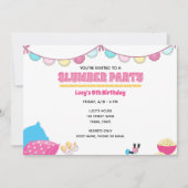 Girls Sleepover Einladung (Vorderseite)