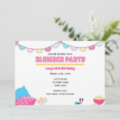 Girls Sleepover Einladung (Stehend Vorderseite)