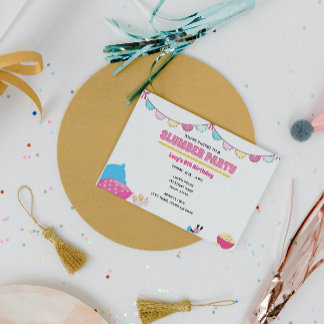 Girls Sleepover Einladung