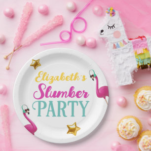 Girls SLEEPOVER Slumber Geburtstagsparty Pappteller