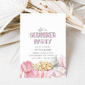Girls Slumber Pink Pajama Geburtstagsparty Einladung