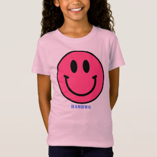 Girl's Smile Face Emoji Tee Shirt HAMbWG