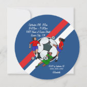 Girls Soccer Ball Geburtstagsparty Einladung (Vorderseite)