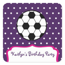 Girl's Soccer Birthday Party - Lila W Pink