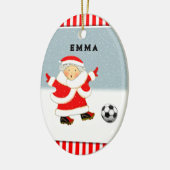 Girls Soccer Christmas Collectible Keramik Ornament (Links)