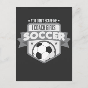 Girls Soccer Coach Trainerteam Fußball Postkarte