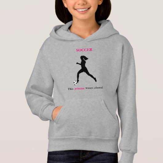 Girls Soccer "Diese Prinzessin trägt Kleinigkeiten Hoodie (Vorderseite)