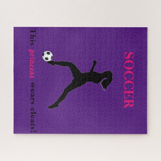 Girls Soccer - Diese Prinzessin trägt Sprünge! Puzzle (Horizontal)