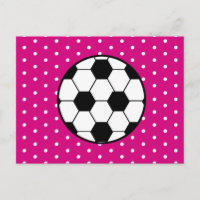 Girl's Soccer Geburtstag Postkarte Einladung - Ros