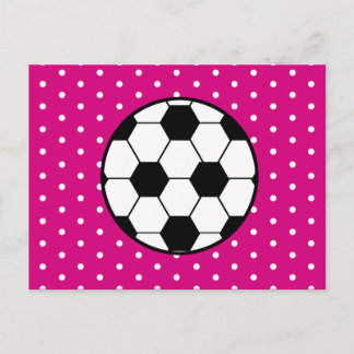 Girl's Soccer Geburtstag Postkarte Einladung - Ros
