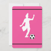Girls Soccer Geburtstagsparty Einladung (Rückseite)