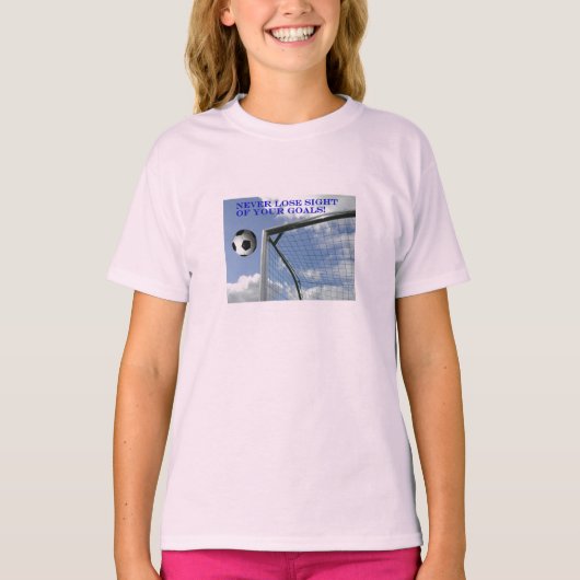 GIRLS SOCCER GOALS RINGER T - SHIRT (Vorderseite)