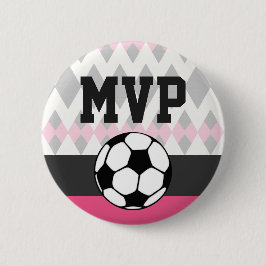 Girl's Soccer Party Custom Geburtstag MVP Button