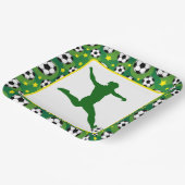Girls Soccer Party Paper Plate Pappteller (Gewinkelt)
