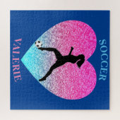 Girls Soccer Personalisiert Jigsaw Puzzle (Horizontal)