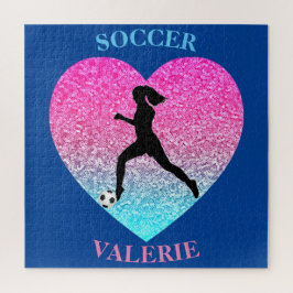 Girls Soccer Personalisiert Jigsaw Puzzle
