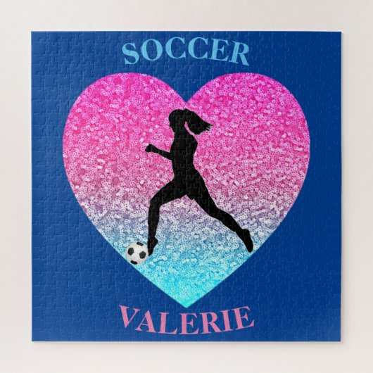 Girls Soccer Personalisiert Jigsaw Puzzle (Vertikal)