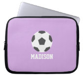 Girls Soccer Personalisiert Laptopschutzhülle (Vorderseite)