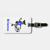 Girls Soccer Personalisierte Fotovorlage Gepäckanhänger (Vorderseite horizontal)