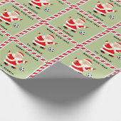 Girls Soccer Weihnachtsfeiertag Geschenkpapier (Ecke)